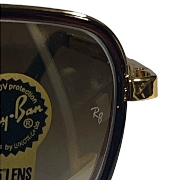 RAY-BAN AVIATORRB 4413 54-14 I45 SQUARE METAL BROWN SHADE/GOLD UNISEX SUNGLASSES - Picture 15 of 15
